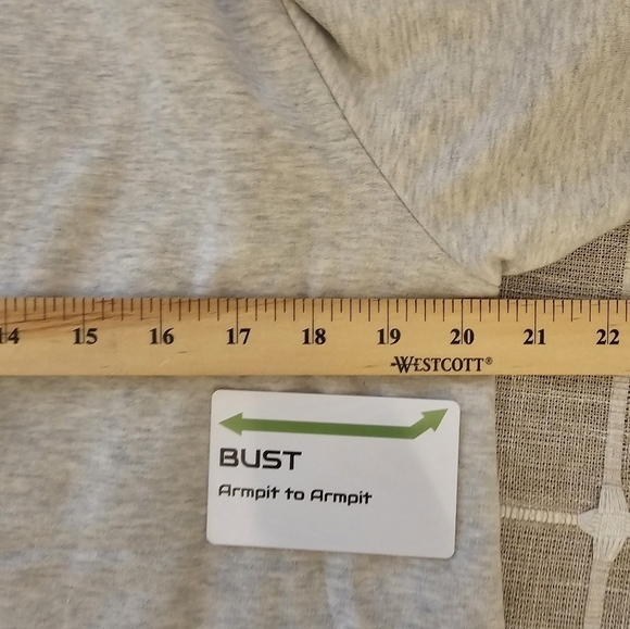 Eddie Bauer Medium Cotton Blend Stripe Grey Sweatshirt - Picture 7 of 8